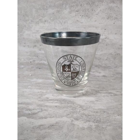 Set Of 4 Memphis State University Glass Cups, Bar Glasses - Picture 4 of 6